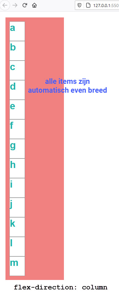 flexbox - flex-direction: column